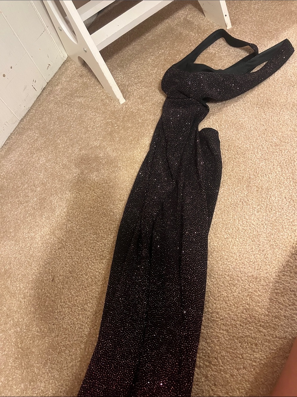 Sparkle Black Halter Jumpsuit